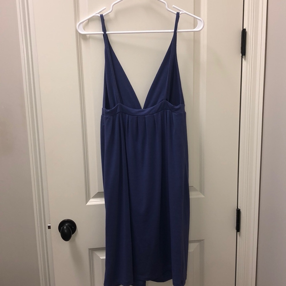 2/$15 Sweet Tart - Purple Mini Dress – Spaghetti Strap Deep V Neck – Size M - Picture 6 of 6